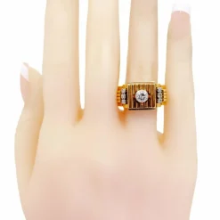 Bague Style Tank Diamants
