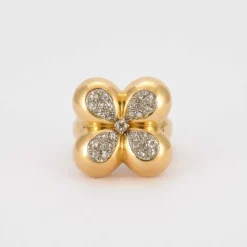 Bague Style Trèfle Diamants