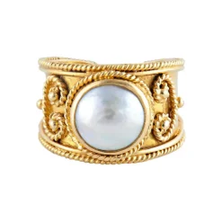 BAGUE « SULTAN » OR & NACRE