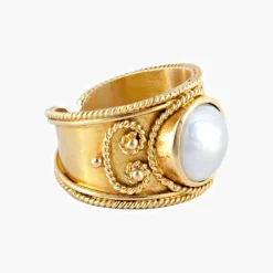 BAGUE « SULTAN » OR & NACRE