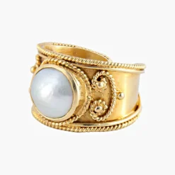 BAGUE « SULTAN » OR & NACRE