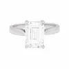 Bague taille émeraude, or blanc.
