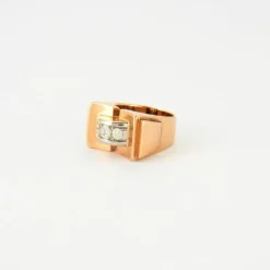 Bague Tank 2 ors Diamants