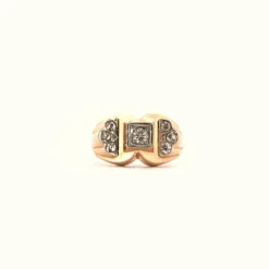 Bague Tank Art Déco 18k & Diamants