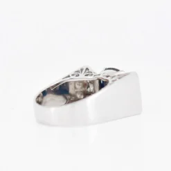 Bague Tank Art Déco Or, Saphir et Diamants