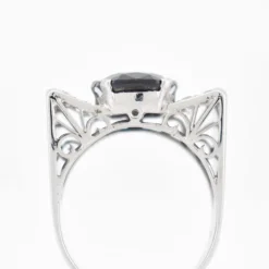 Bague Tank Art Déco Or, Saphir et Diamants