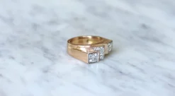 Bague Tank Asymétrique Diamants 1,20 Cts