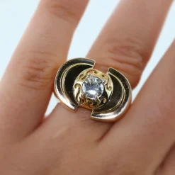Bague tank diamant ancien