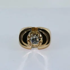 Bague tank diamant ancien