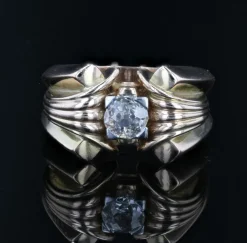 Bague tank diamant rétro