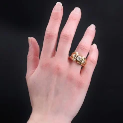 Bague tank diamant rétro