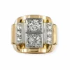 Bague tank diamants