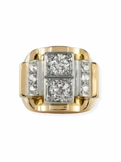 Bague tank diamants