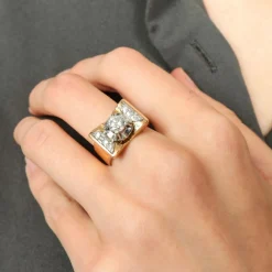Bague Tank Diamants