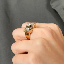 Bague Tank Diamants