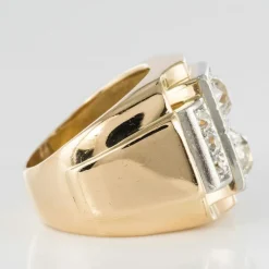 Bague tank diamants