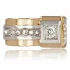 Bague tank diamants asymétrique