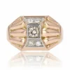 Bague tank diamants dôme