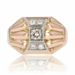 Bague tank diamants dôme