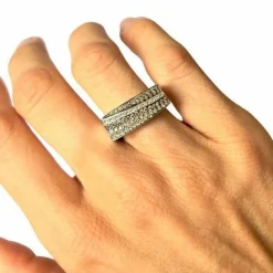 Bague Tank Diamants Or blanc