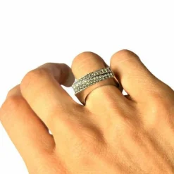 Bague Tank Diamants Or blanc