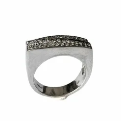 Bague Tank Diamants Or blanc
