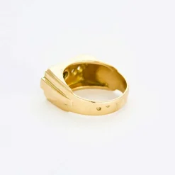 Bague Tank diamants or jaune et platine