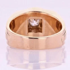 Bague tank diamants pont