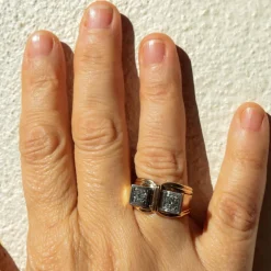 Bague Tank Double Diamants