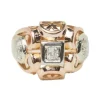 Bague Tank en or bicolore et diamants