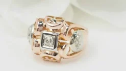 Bague Tank en or bicolore et diamants