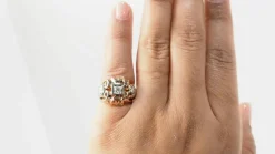 Bague Tank en or bicolore et diamants
