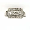 Bague Tank en Or gris et diamants