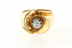 Bague Tank, en Or jaune, diamant