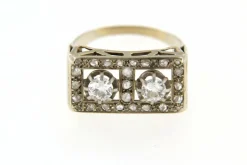 Bague Tank, en Or jaune, diamants