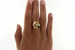 Bague Tank, en Or jaune, diamant
