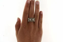 Bague Tank, en Or jaune, diamants
