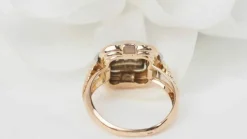 Bague Tank en or jaune et diamants