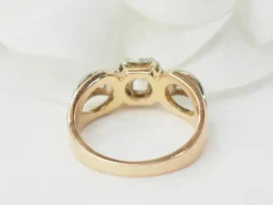 Bague Tank en or rose et blanc, diamants