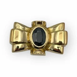 Bague Tank Noeud pierre noire