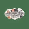 Bague tank or blanc diamants