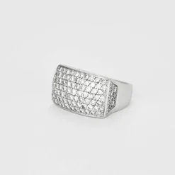 Bague Tank or blanc diamants
