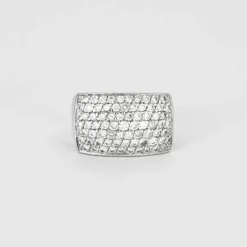 Bague Tank or blanc diamants