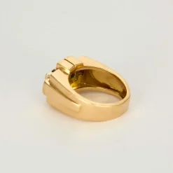 Bague Tank or blanc et or jaune, diamants