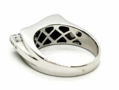 Bague Tank Or blanc Rubis
