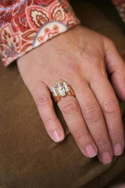 Bague Tank Or et Diamants