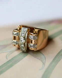 Bague Tank Or et Diamants