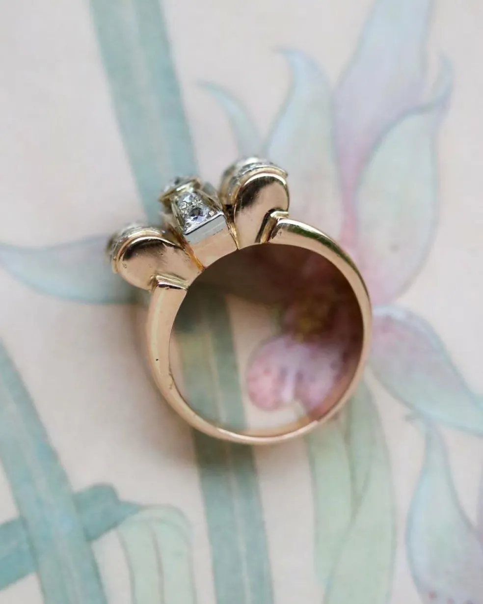 Bague Tank Or et Diamants