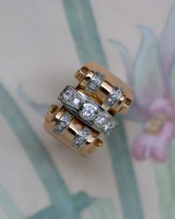 Bague Tank Or et Diamants
