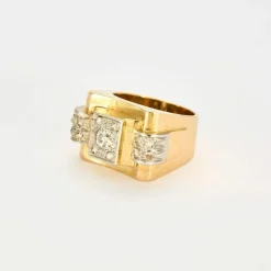 Bague tank or jaune